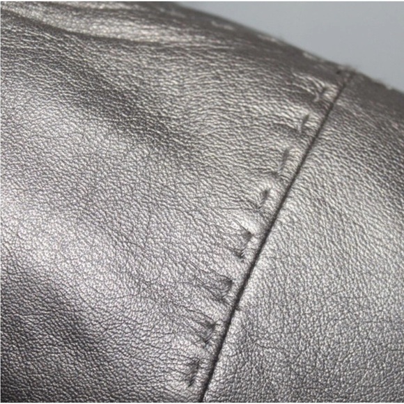 Sigrid Olsen Genuine Lamb Leather Platinum Jacket sz.S - Picture 8 of 12